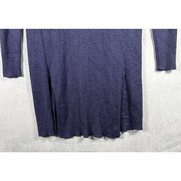 Massimo Dutti Blue Open Front Wool Alpaca Viscose Blend Knit Sweater Navy XS - Picture 3 of 8